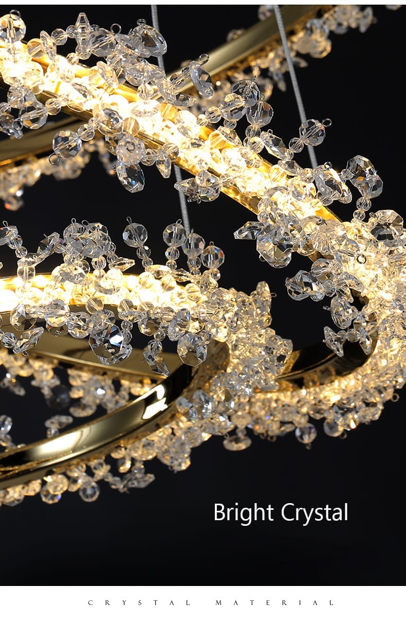 LUSTRE 3 CERCLES CRYSTALE