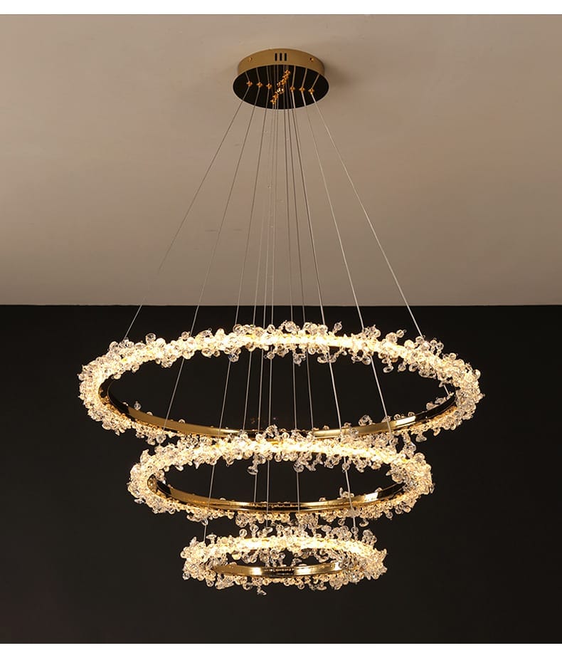 LUSTRE 3 CERCLES CRYSTALE