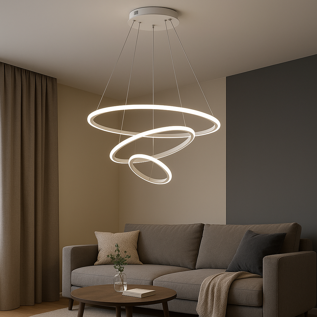 SUSPENSION WIDE LED GRIS