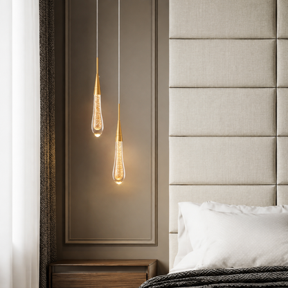 Suspension Duo ELARA – Goutte Dorée