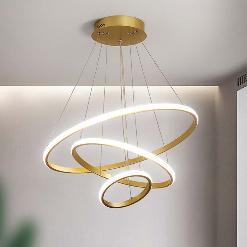 SUSPENSION WIDE LED GOLD