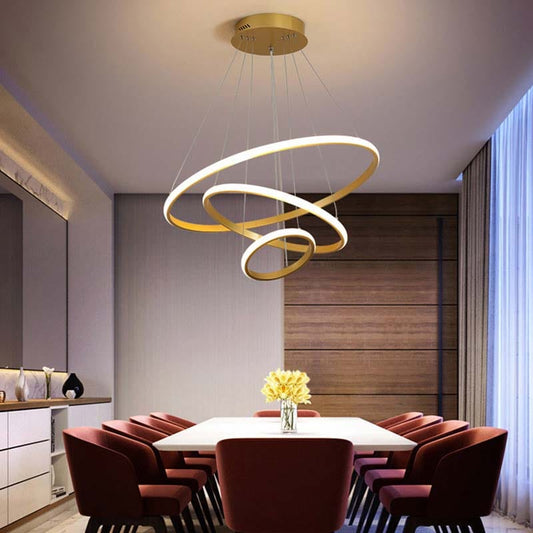 SUSPENSION WIDE LED GOLD