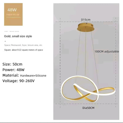 SUSPENSION SPIRAL LED GOLD